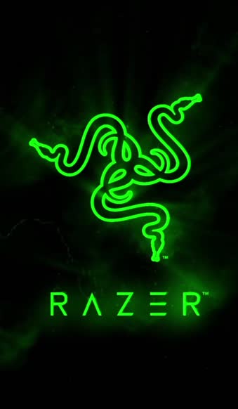 iPhone and Android Green Razer Lightning Live Phone Wallpaper