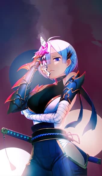 iPhone And Android Rem Demon Ninja Re Zero Phone Live Wallpaper