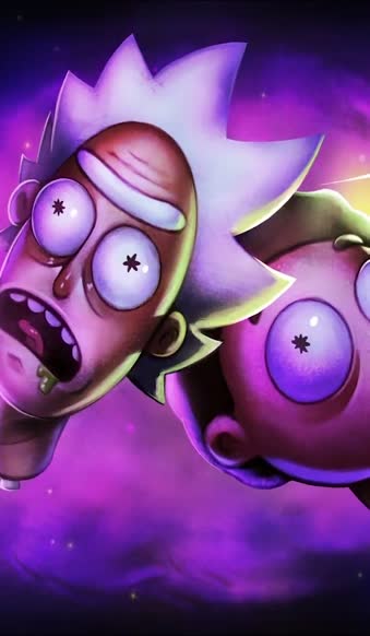 iPhone  Android Heads In Space Rick And Morty Phone Live Wallpaper