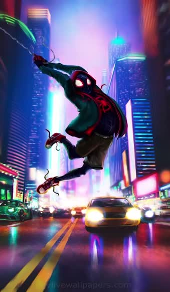 iPhone  Android Miles Morales Nyc Live Phone Wallpaper