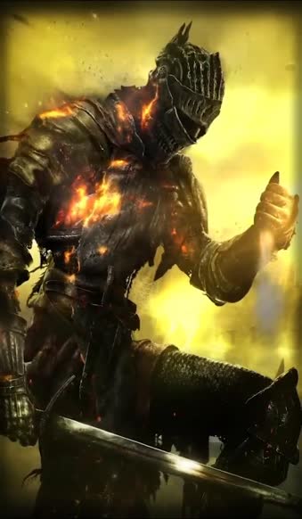 iPhone  Android Dark Souls Game Warrior With Sword Phone Live Wallpaper