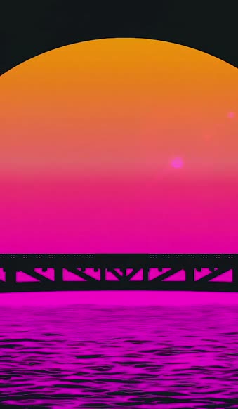  Sunset Bridge Pink iPhone Wallpaper