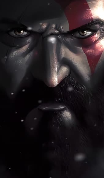 iPhone And Android Kratos Close Up Gow Art Phone Live Wallpaper