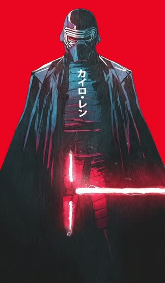 iPhone and Android Kylo Ren Lightsaber Star Wars Live Phone Wallpaper