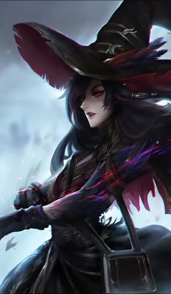 iPhone and Android Fantasy Witch Blood Crow Phone Live Wallpaper