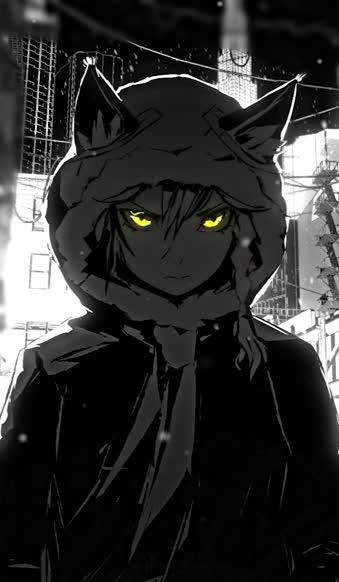 iPhone and Android Hoodie Anime Boy In The Snow Phone Live Wallpaper