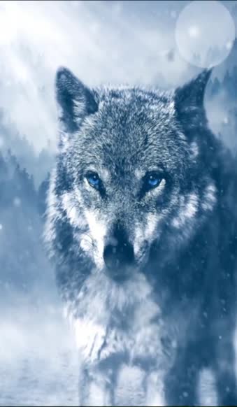 iPhone  Android Snow Wolf Animals Phone Live Wallpaper