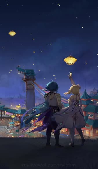 Iphone And Android Lanterns Genshin Impact Anime Phone Live Wallpaper