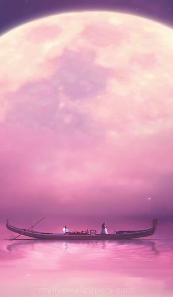 Iphone And Android Lone Boat Phone Live Wallpaper