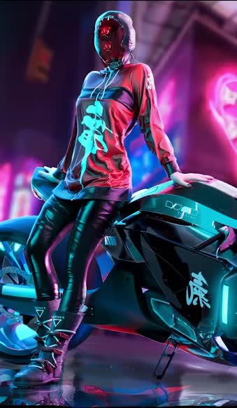 iPhone And Android Neo Tokyo Cyberpunk Night City Cyborg Phone Live Wallpaper