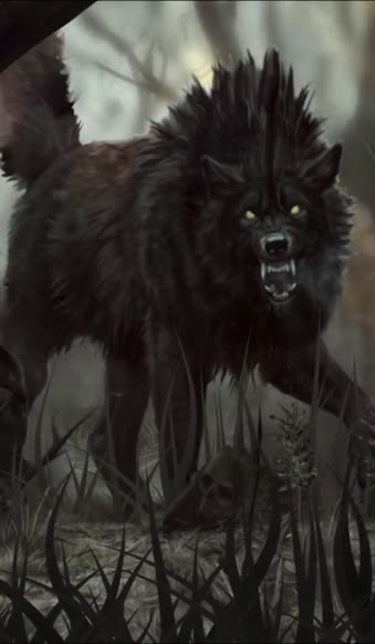 iPhone  Android Lone Demonic Wolf Phone Live Wallpaper