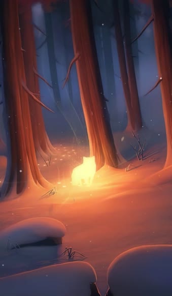 iPhone And Android Arctic Spirit Forest Snow Phone Live Wallpaper