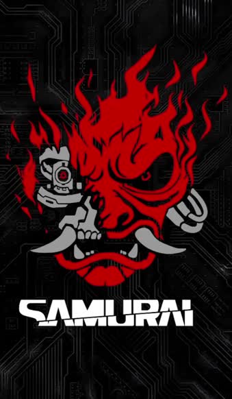 Android  iOS iphone Mobile Samurai Logo Cyberpunk 2077 Free Live Wallpaper