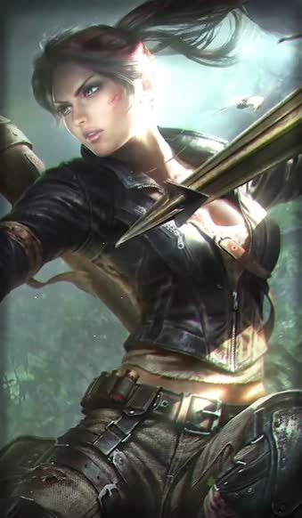Android  iOS iphone Mobile Lara Croft In The Jungle Tomb Raider Live Wallpaper