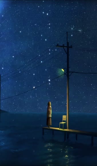 iPhone  Android Night Jetty Night Nature Anime Phone Live Wallpaper