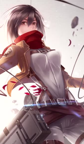 Attack On Titan Mikasa Art Wallpapers - HD Anime Wallpaper iPhone