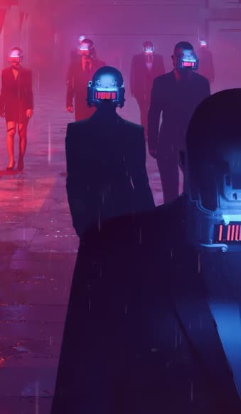 iPhone and Android People In The Cyberpunk Era Phone Live Wallpaper