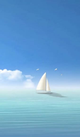 iPhone  Android Sail Boat Minimalistic Phone Live Wallpaper