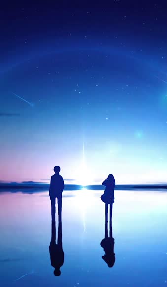 Iphone And Android Shooting Stars Couple Phone Live Wallpaper