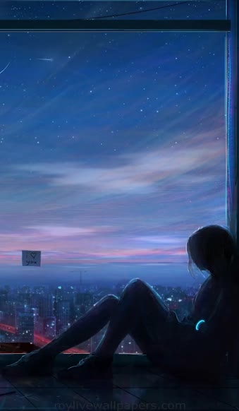 Iphone And Android Lonely Night Missing You Phone Live Wallpaper