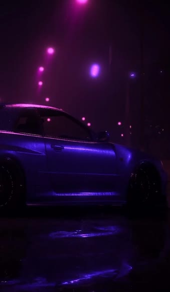 Android  iOS iphone Mobile Nissan Skyline Gt R R34 Night City Free Live Wallpaper