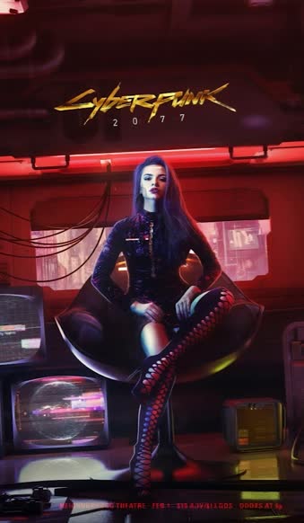 iPhone And Android Cyberpunk Girl Cyberpunk 2077 Game Phone Live Wallpaper