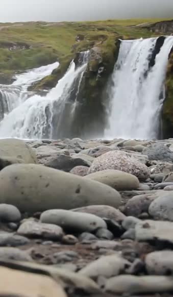 Waterfall Pebbles Fall Wallpaper Iphone