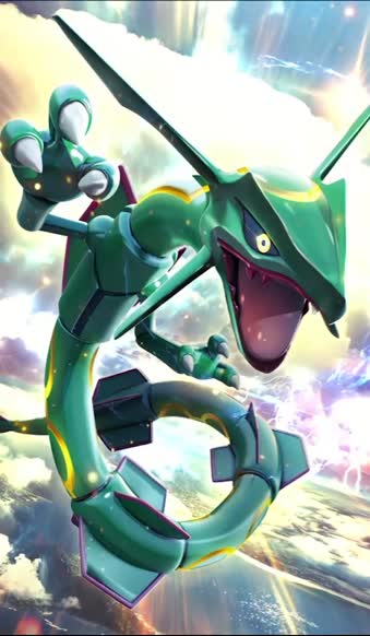iPhone and Android Rayquaza Pokemon Phone Live Wallpaper