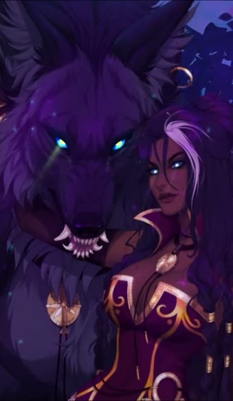 Android  iOS iphone Mobile Worgen Lady Wow Live Wallpaper