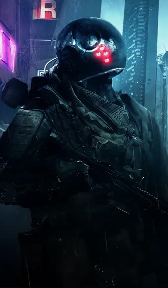 iPhone And Android Cyberpunk Soldiers Fantasy Phone Live Wallpaper