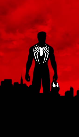 Android  iOS iphone Mobile Spider Man Silhouette Building Free Live Wallpaper