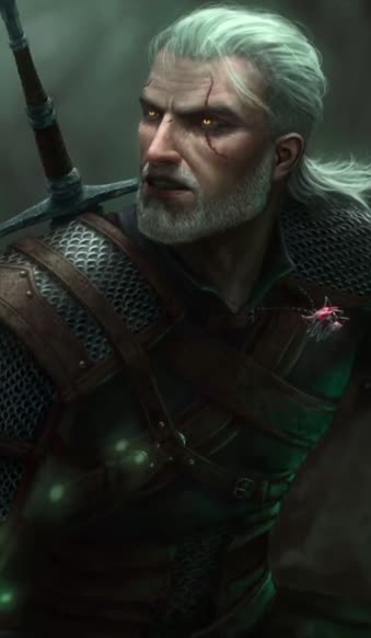 Android  iOS iphone Mobile Geralt Of Rivia The Witcher Free Desktop Wallpaper