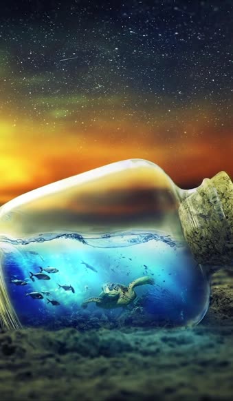 Android  iOS iphone Mobile Ocean In A Bottle Free Live Wallpaper