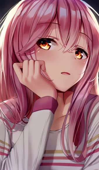 iPhone And Android Thinking Anime Girl Phone Live Wallpaper