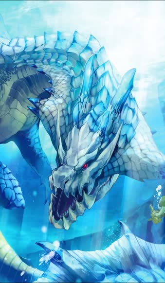 iPhone  Android Monster Hunter Blue Dragon Free Phone Live Wallpaper