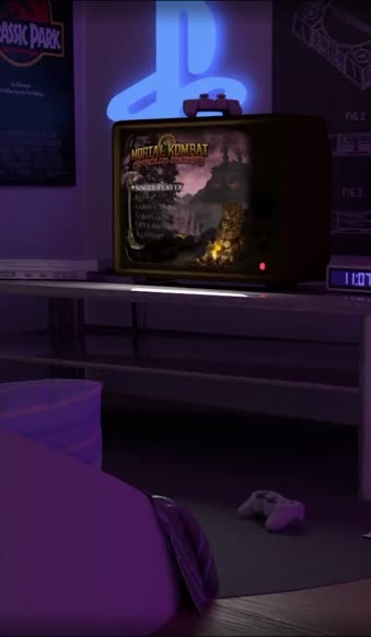iPhone  Android Classic Mortal Kombat Retro Room Console Phone Live Wallpaper