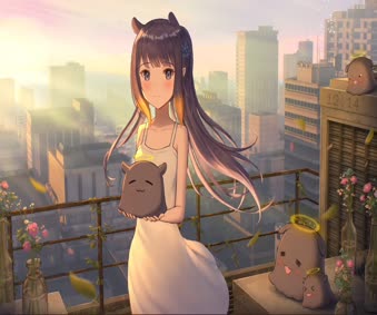 Sunrise Cute Anime Girl Live Wallpaper
