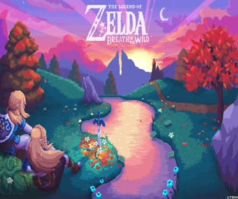 Zelda Sunset Live Pixel Wallpaper