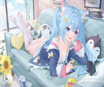 Blue Hair Lolita Live Anime Wallpaper