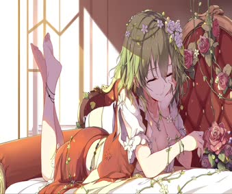 Flower Girl Live Anime Wallpaper 4K