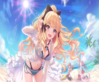 Cute Beach Girl Live Wallpaper Anime