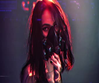 Girl With Mask Trippie Live Wallpaper
