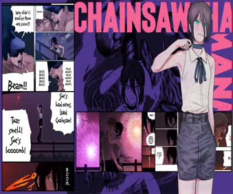 Anime Reze Bomb Devil Manga Scroll Chainsaw Man Live Wallpaper