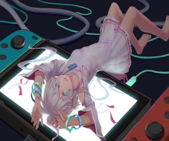 anime gamer girl nintendo Live Wallpaper
