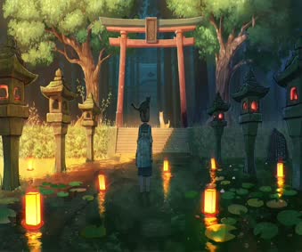 Torii Shrine In The Forest Live Wallpaper PC