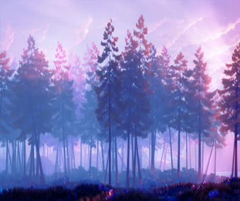 Aesthetic Pine Forest 4K Animated Wallpaper