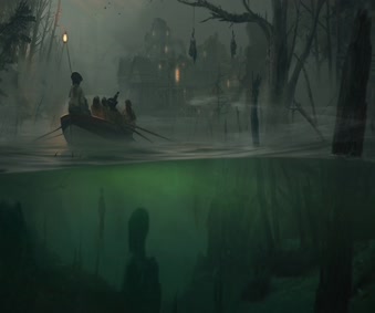 Boat on Dead River Video Wallpaper