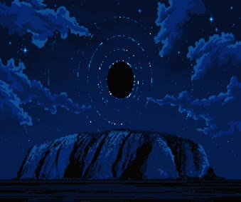 Uluru Blackhole Rise Pixel Live Wallpaper