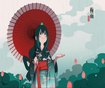 Tsuyu Asui Boku no Hero Academia Animated Wallpaper