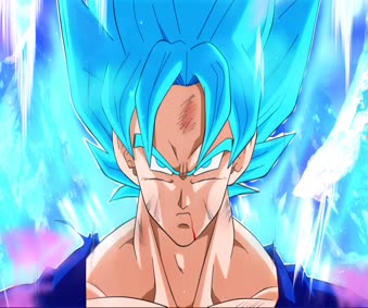 Live Wallpaper Son Goku SSGSS Blue